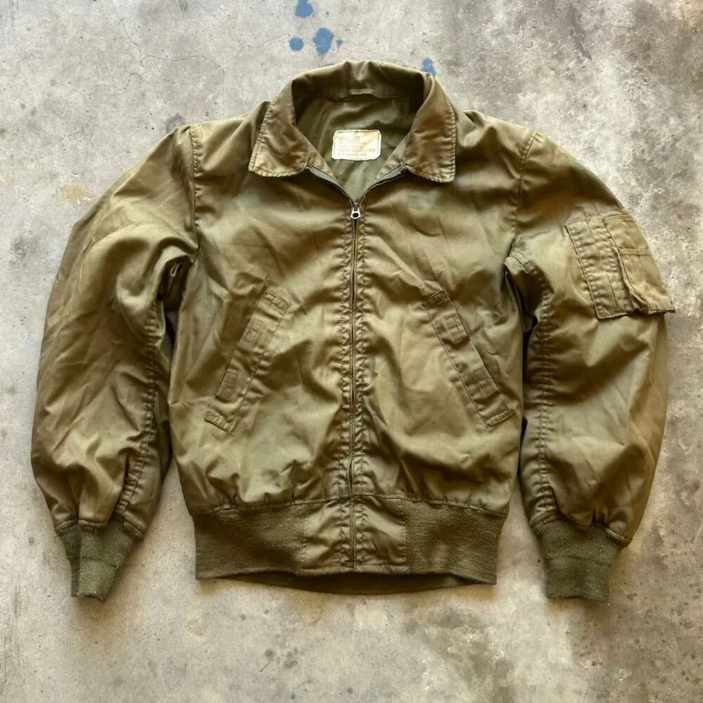 Vintage Military Tanker Bomber Jacket Size Small